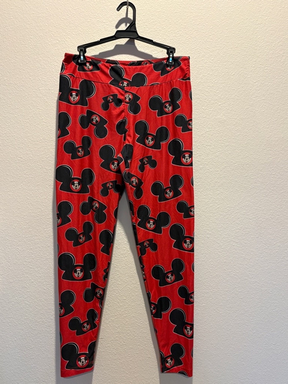 Disney Red & Black Mickey Mouse  Leggings